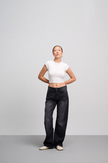Grey Wide Leg Jeans