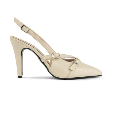Strapped High Heel Slingbacks Nappa