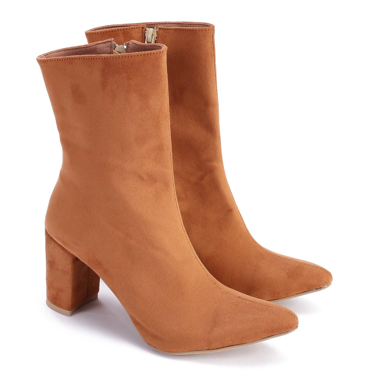 Suede Half Ankle Boots