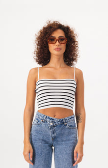 Striped Crop Tank Top