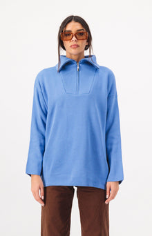 Turtleneck Zipper Detail Sweater