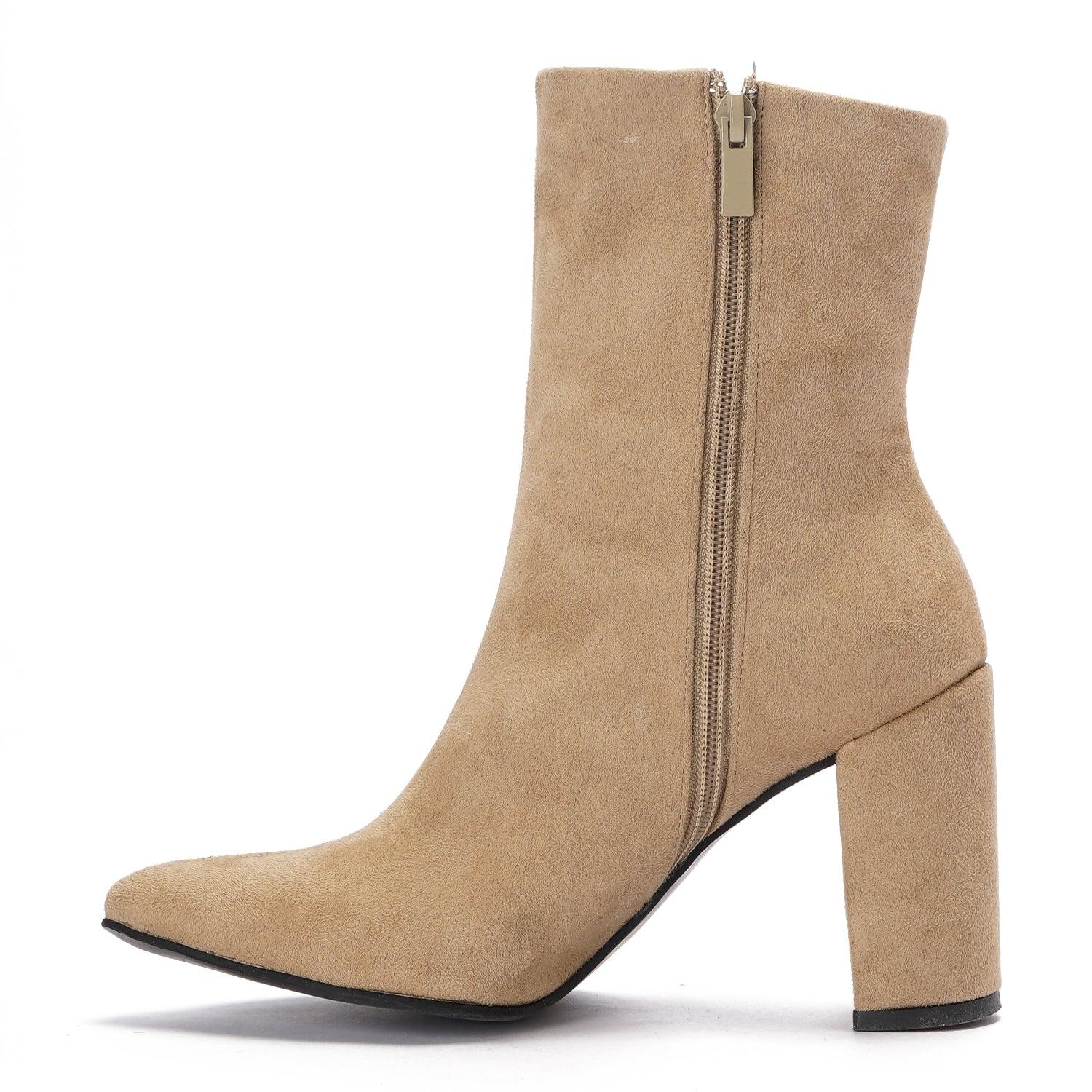 Suede Half Ankle Boots