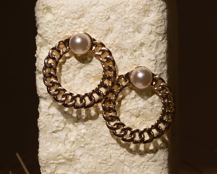 Gold Chain with Pearl Earrings - TGS Worldwide