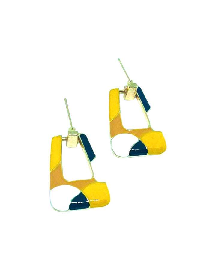 Yellow Ceramic Earrings - TGS Worldwide